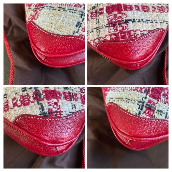 COACH Vintage Y2K Faylyn Tweed Plaid Shoulder Bag, Red Leather Trim, RARE!
SMALL - Picture 6 of 16